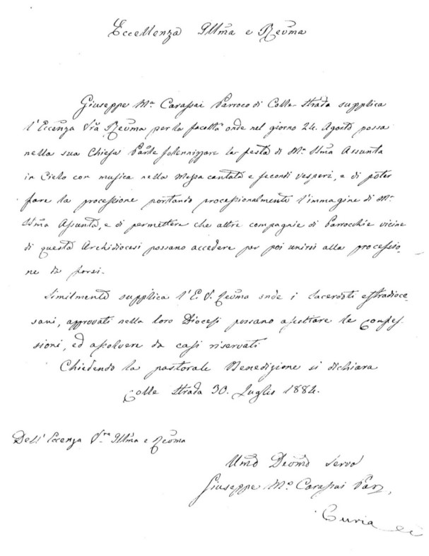 Lettera Carassai