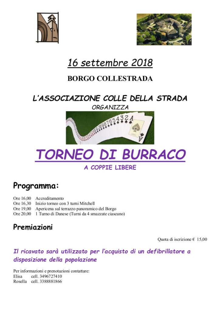 TORNEO DI BURRACO 16 Settembre 2018